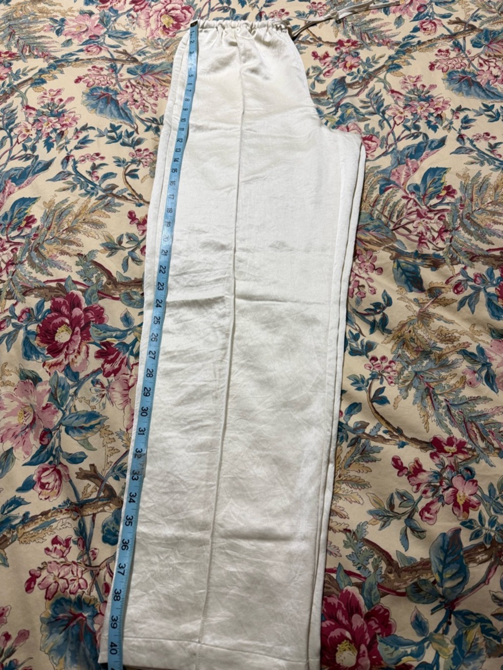 Madewell Cream Straight-Leg Elastic Waist Pants